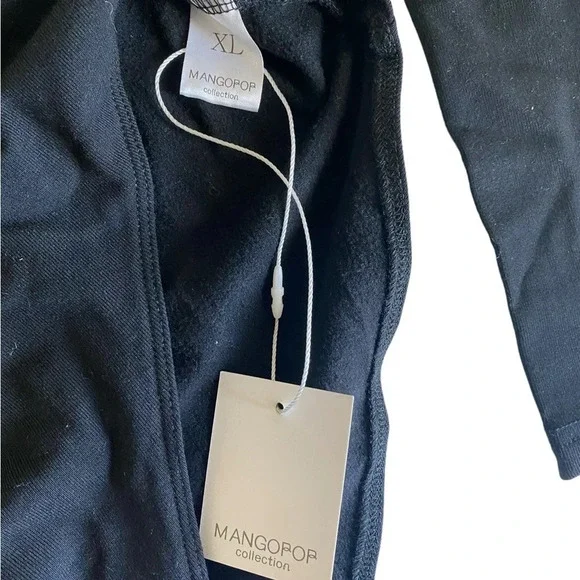 Mangopop Collection Women's Black Bodysuit Top Shirt Long Sleeve Size XL - Picture 7 of 8